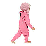 Detské oblečenie - Detský teplákový overal z organickej bavlny – not my problem - pink - 16316400_