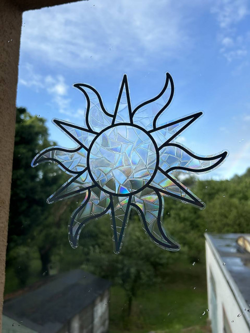 Dúhové nálepky na okno (Slnko)
