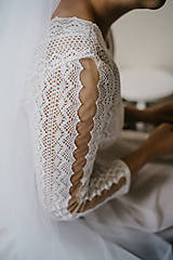 Šaty - Svadobné šaty z bavlnenej krajky - 16319195_
