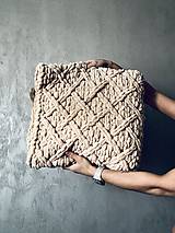 Detský textil - Ručne pletená deka puffy diamond - 16317464_