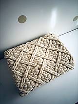 Detský textil - Ručne pletená deka puffy diamond - 16317473_