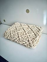 Detský textil - Ručne pletená deka puffy diamond - 16317474_