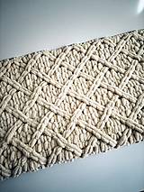 Detský textil - Ručne pletená deka puffy diamond - 16317475_