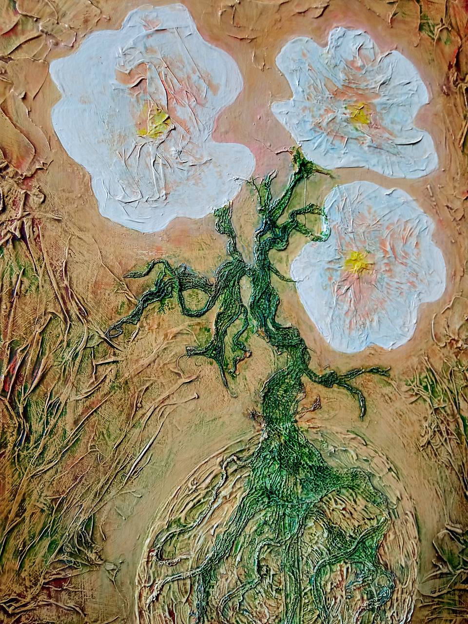 Biele kvety (55x35,5)