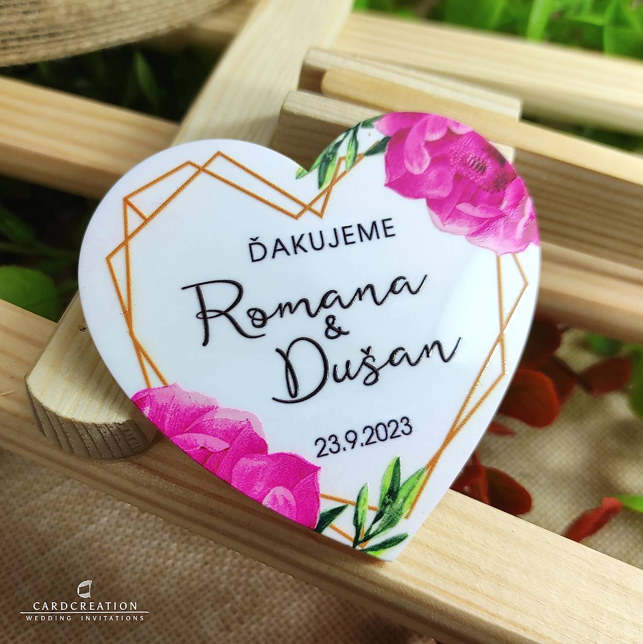 Svadobná magnetka 018