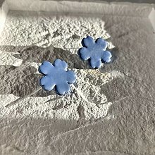 Náušnice - Modré kvetinky - 16319754_