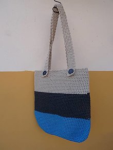 Iné tašky - Háčkovaná taška trojfarebná - 16319576_