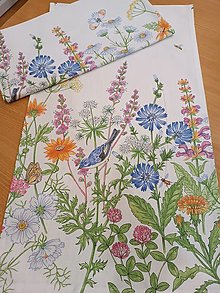 Úžitkový textil - Štóla lúčne kvety - 16320495_