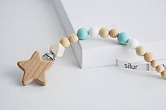 Detské doplnky - Retiazka na cumlík - hviezdička - 16322096_