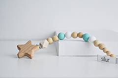 Detské doplnky - Retiazka na cumlík - hviezdička - 16322098_