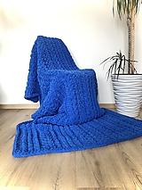 Úžitkový textil - Deka z Alize Puffy 180x110cm kráľovská modrá - 16320728_