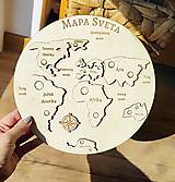 Hračky - Montessori drevená mapa sveta - 16321820_