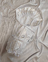 Detský textil - Klasická biela zavinovačka s ozdobným lemom - C3 - 16320277_