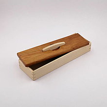 Úložné priestory & Organizácia - Drevený peračník z javorového a hruškového dreva - 16322510_