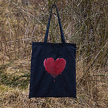 Nákupné tašky - Plátená taška - srdce, mesiac - 16321997_