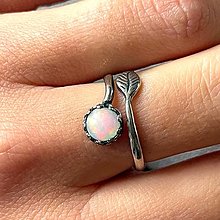 Prstene - Leaf Natural Ethiopian Opal Ring Ag925 / Strieborný prsteň s welo opálom E002 - 16323792_