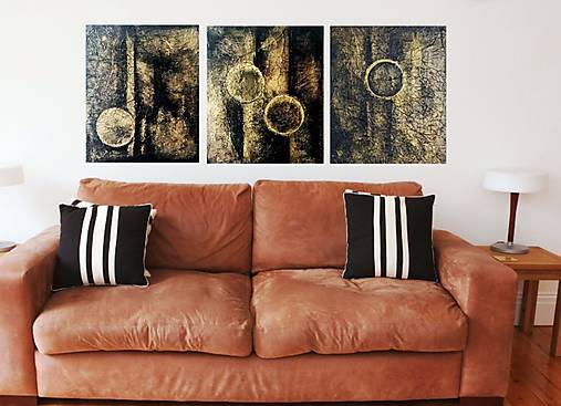 Obrazy - Triptych - 25 x 30 cm, abstrakt A3 - 16325069_