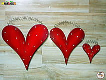 Dekorácie - Valentínske - srdiečko na drôtiku - 16323588_