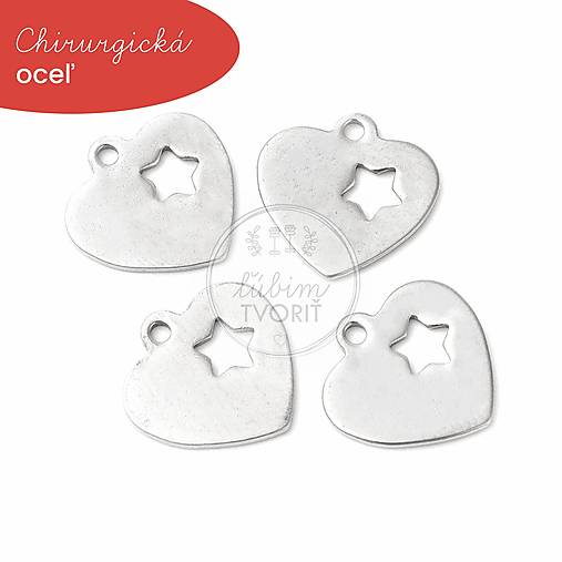 Náhrdelníky - (5169) Srdiečko, 13 mm - 1 ks - 16323505_