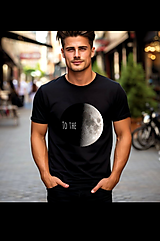 Topy, tričká, tielka - Tričko TO THE moon - 16323080_