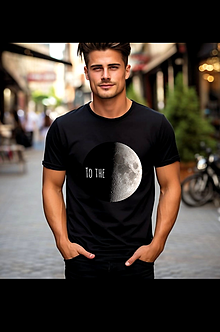 Topy, tričká, tielka - Tričko TO THE moon - 16323080_