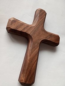 Dekorácie - Krížik z orechového dreva  (Bez korpusu Ježiša Krista) - 16325483_