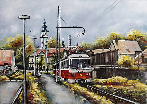 Obrazy - Zastávka Poprad-Veľká - 16325406_