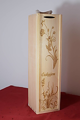 Drevená krabička na víno s venovaním 4