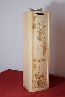 Úložné priestory & Organizácia - Drevená krabička na víno s venovaním 4 - 16323410_