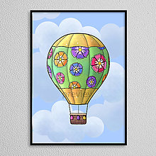 Grafika - Teplovzdušný balón floral - pestrý - 16324034_