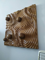 Dekorácie - Padajúce gule 3D drevený panel (akustický panel) - 16329594_