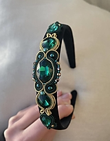 Iné šperky - Zelená elegantná čelenka - 16328039_