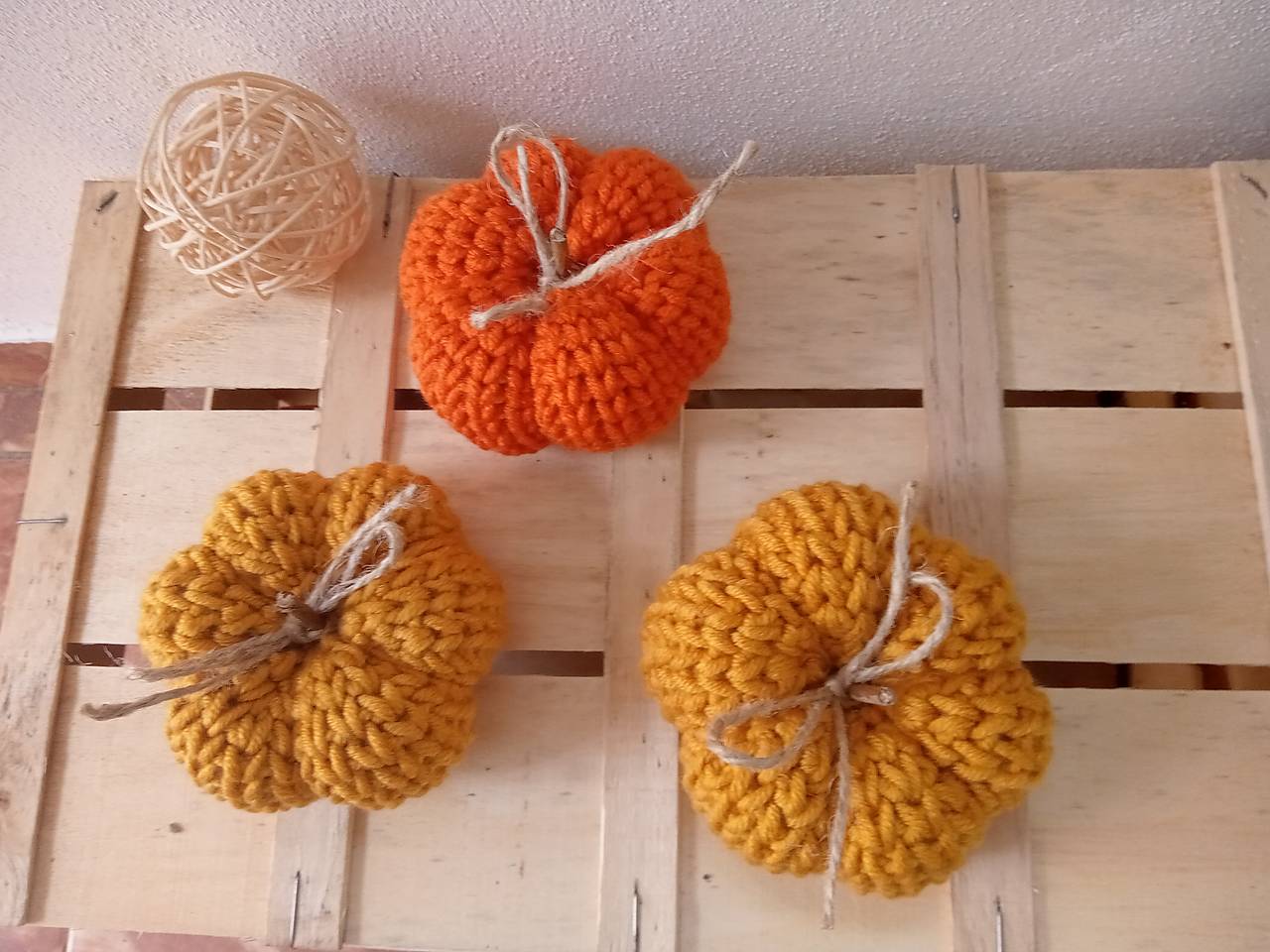 Háčkovaná tekvička  (Oranžová)