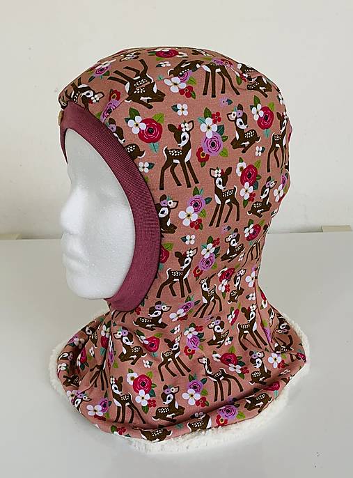 Detské čiapky - Zimní kukla-s jelínkem - 16328798_