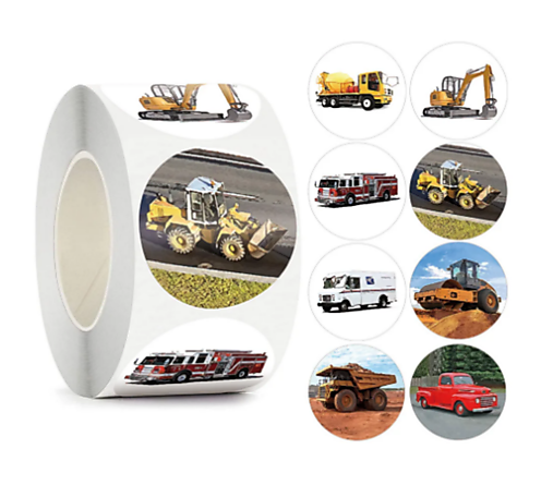 Papier - Samolepky Autá a stroje 20ks - 16326416_