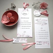 Papiernictvo - Krásenky púdrové - tlačoviny na svadobný stôl - 16326564_