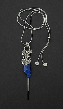 Náhrdelníky - Lapis Lazuli – cínovaný náhrdelník - 16328471_