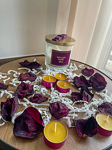 Sviečky - Valentínske čajové sviečky - 16329337_