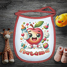 Detské doplnky - Podbradník s menom dieťaťa - Ovocie/zelenina (Jablko) - 16328640_