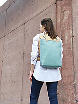 Batohy - Ava backpack mint tkaná látka - 16330801_
