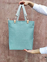 Batohy - Ava backpack mint tkaná látka - 16330802_