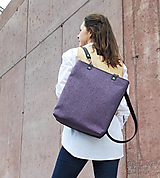 Batohy - Ava backpack fialová tkaná látka - 16330805_