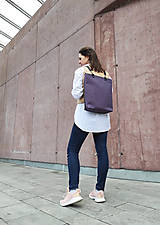 Batohy - Ava backpack fialová tkaná látka - 16330807_