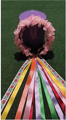 Čiapky, čelenky, klobúky - Kvetinová parta rozkvitnuté čerešňe - 16329797_