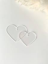 Materiál ručne robený - Akrylový výrez srdce s dierkou - materiál - 16331001_