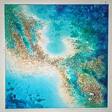 Obrazy - Modrá lagúna (70x70) - 16329876_