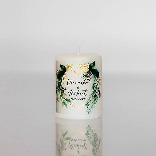 Menovka alebo darček pre svadobčanov - Sviečka - Vzor č.96