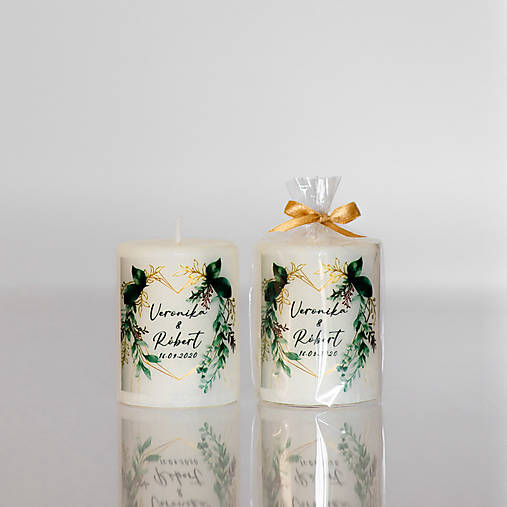Menovka alebo darček pre svadobčanov - Sviečka - Vzor č.96