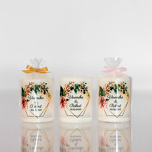 Menovka alebo darček pre svadobčanov - Sviečka - Vzor č.97