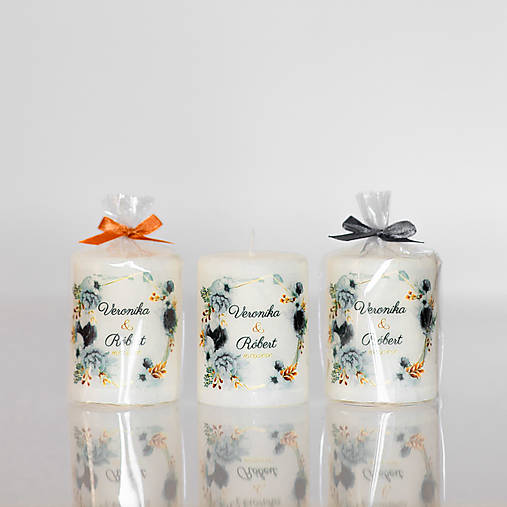Menovka alebo darček pre svadobčanov - Sviečka - Vzor č.98